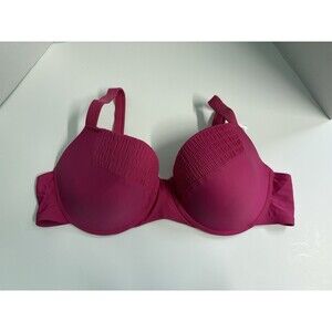 Time & Tru Pink Fuchsia Bikini Top Plus 2x (20W-22W)